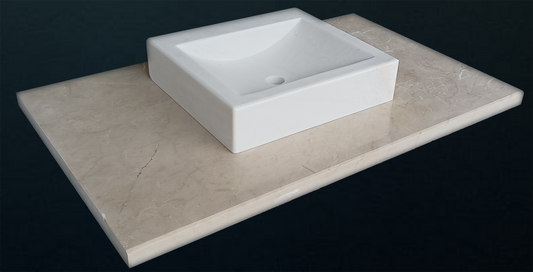 White sink square shaped